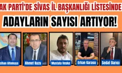AK Parti'de Sivas İl Başkanlığı Listesinde Adayların Sayısı Artıyor! Toplam 14 Kişi! 