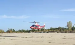 Hava Ambulansı Beyin Kanaması Geçiren Hasta İçin Havalandı
