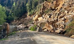 Giresun’da heyelan paniği! Yol ulaşıma kapandı
