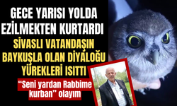 Sivas'ta vatandaşın baykuşla olan diyaloğu yürekleri ısıttı