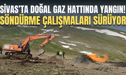 Sivas'ta doğal gaz hattında yangın