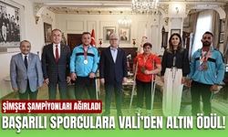 Başarılı sporculara Vali’den altın ödül!