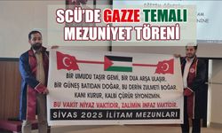 SCÜ'de Gazze Temalı Mezuniyet Töreni