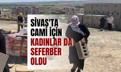 Sivas'ta cami için kadınlar da seferber oldu