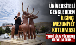 Üniversiteli gençlerden ilginç mezuniyet kutlaması