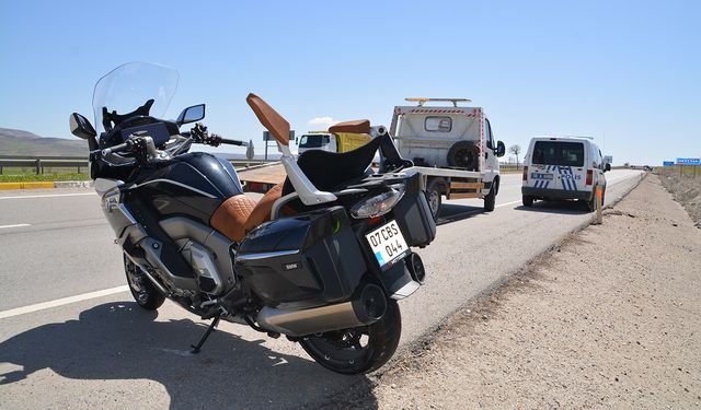 Yeni aldığı motosiklet sonu oldu!