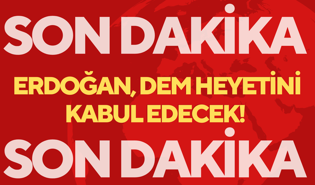 Son Dakika: Erdoğan, DEM heyetini kabul edecek!
