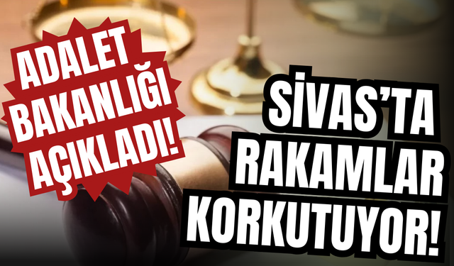 Adalet Bakanlığı açıkladı: Sivas'ta rakamlar korkutucu düzeyde!