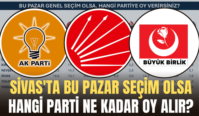 Sivas'ta bu pazar seçim olsa hangi parti ne kadar oy alır? İşte cevabı...