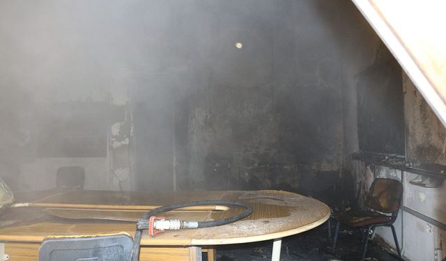 Tokat'ta lisede çıkan yangın söndürüldü