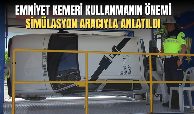 Emniyet kemeri kullanmanın önemi simülasyonla anlatıldı