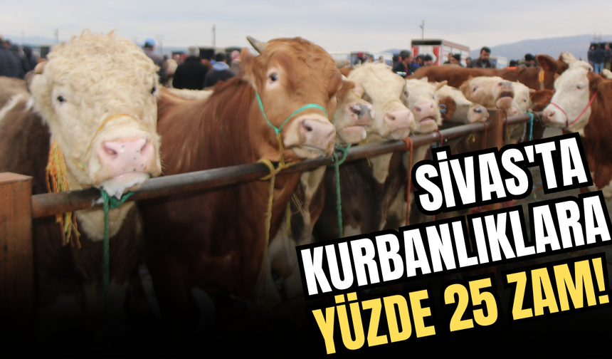 Sivas'ta kurbanlıklara yüzde 25 zam!