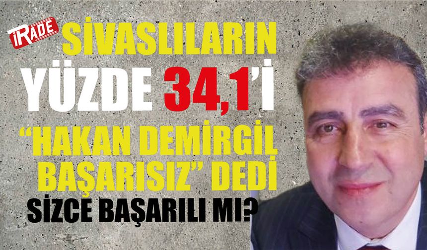 Sivaslıların Yüzde 34,1’i “Hakan Demirgil Başarısız” Dedi! Sizce Başarılı Mı?