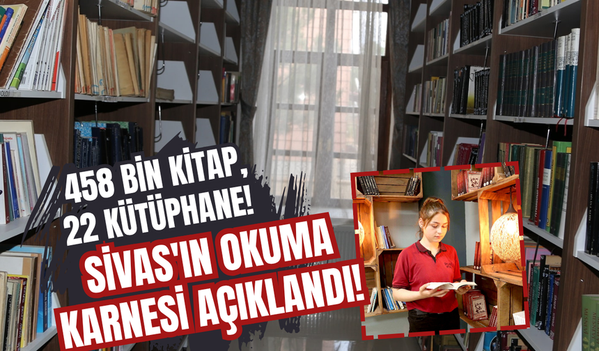 458 bin kitap, 22 kütüphane! Sivas'ın okuma karnesi açıklandı!