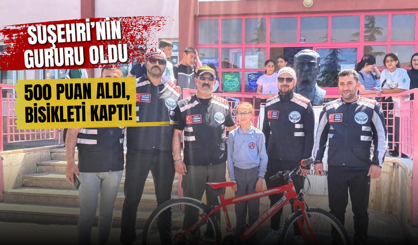 500 puan aldı, bisikleti kaptı!