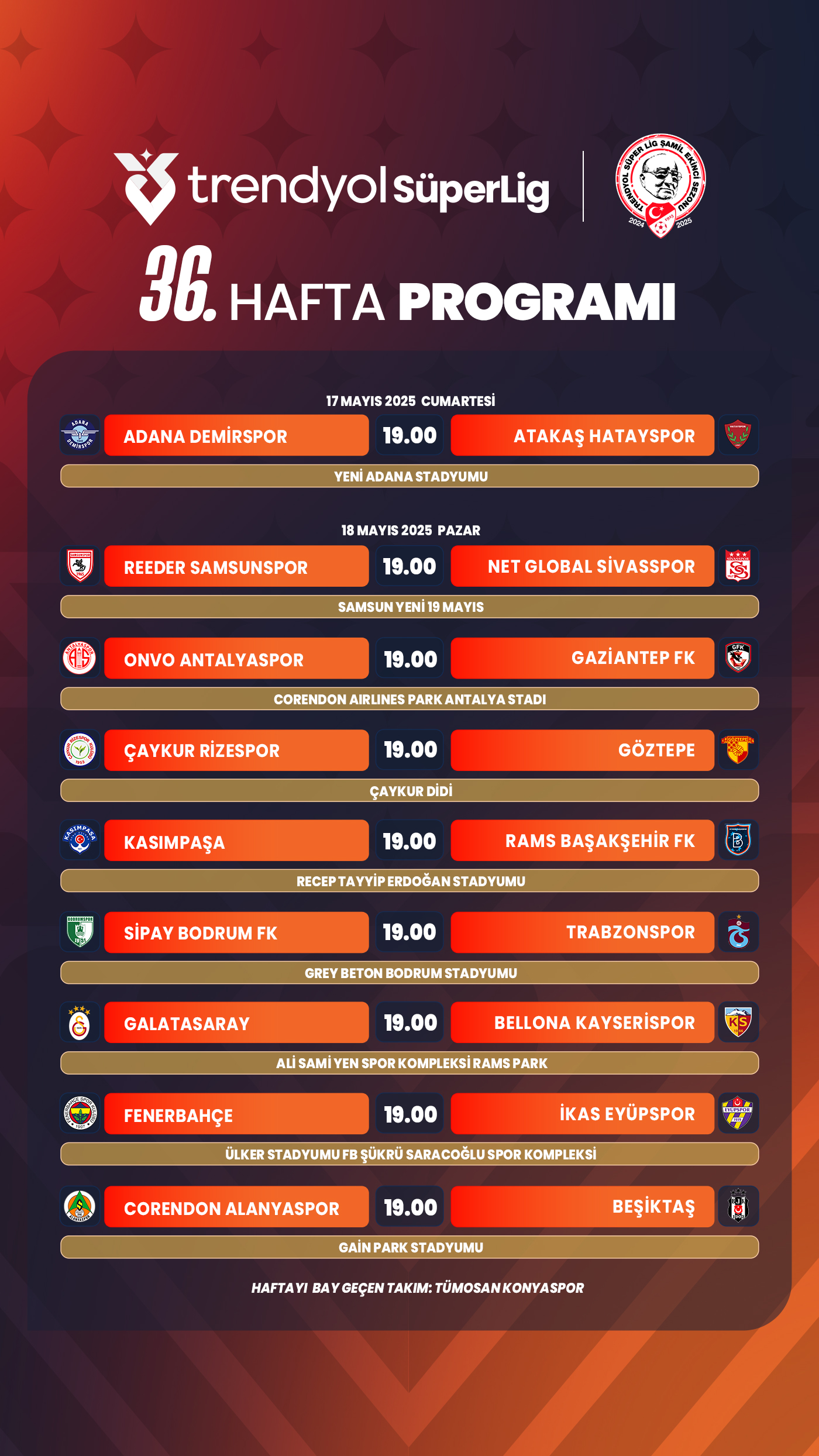 Samsunspor- Sivasspor maçının tarihi belli oldu 